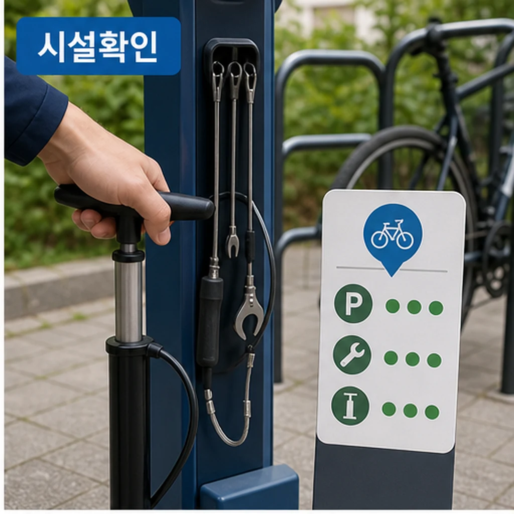안산시 자전거 편의시설 종류와 이용 가능 여부를 확인하는 본문 이미지
