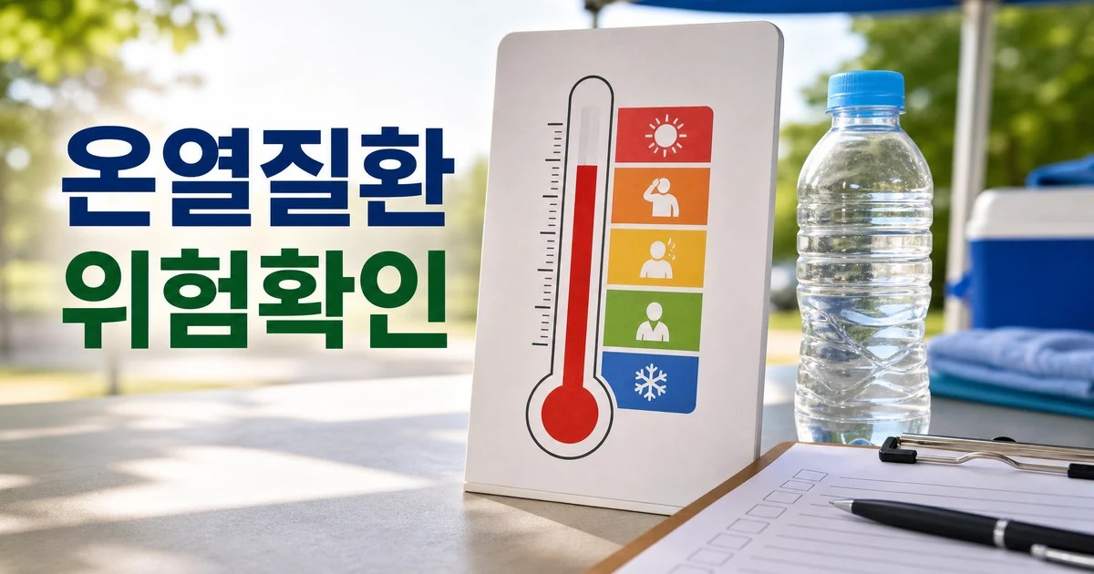 전국 온열질환자 발생위험도와 상담 기준 확인 방법을 보여주는 썸네일