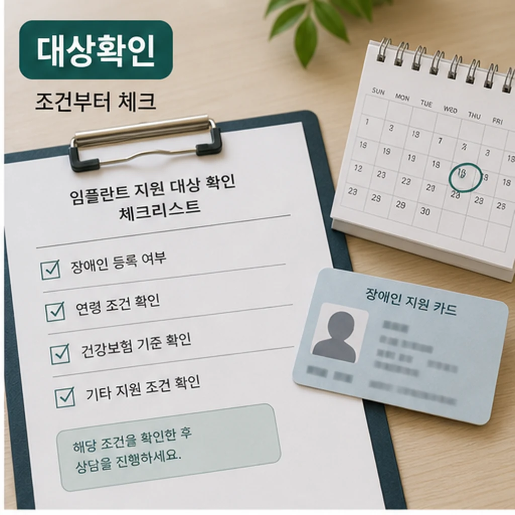 장애인에게 무료로 임플란트 해드려요 초보자를 위한 정리 본문 이미지 2 - 대상확인