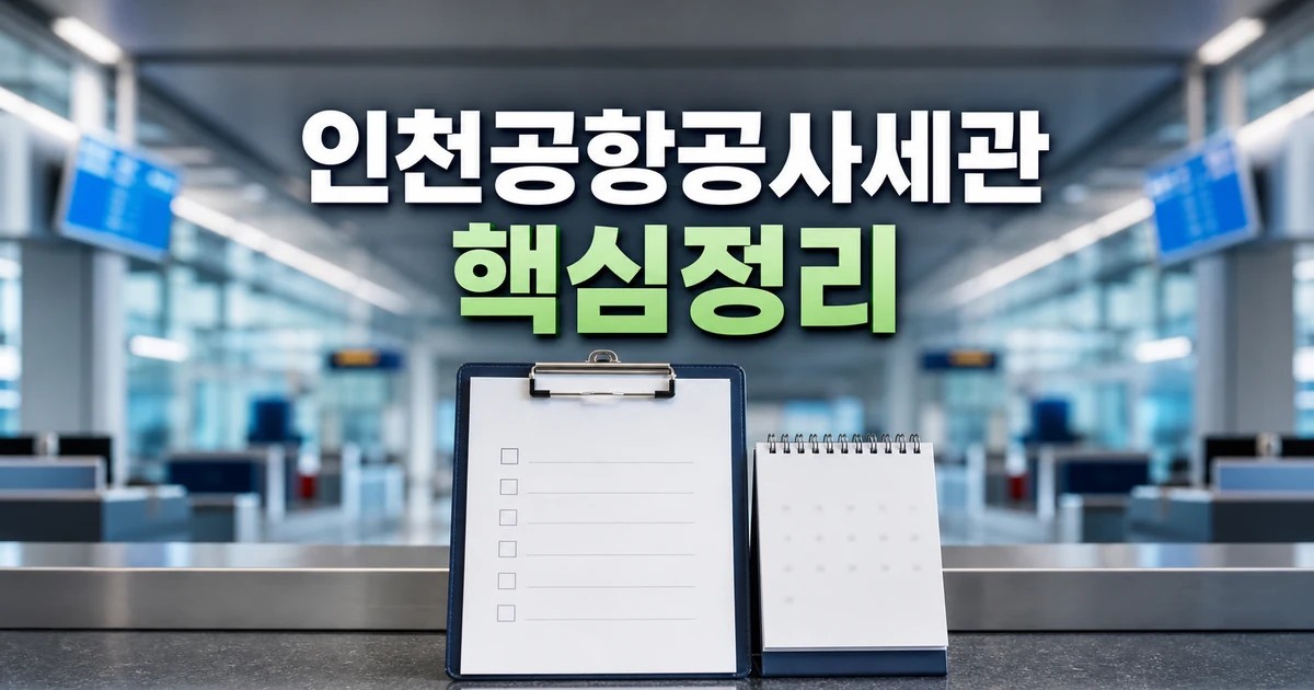 인천공항공사·세관 2026 적용일과 확인 방법 총정리 최신 기준 대표 썸네일