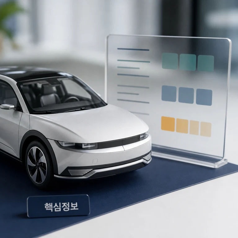 2026년 글로벌 전기차 시장 전망의 핵심 정책 지표를 확인하는 전기차와 정보 패널 이미지