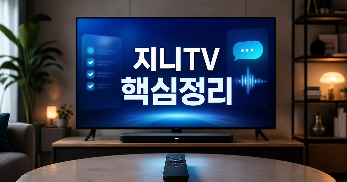 KT 지니TV 2026 주요 변화와 확인할 점 총정리 최신 기준 대표 썸네일