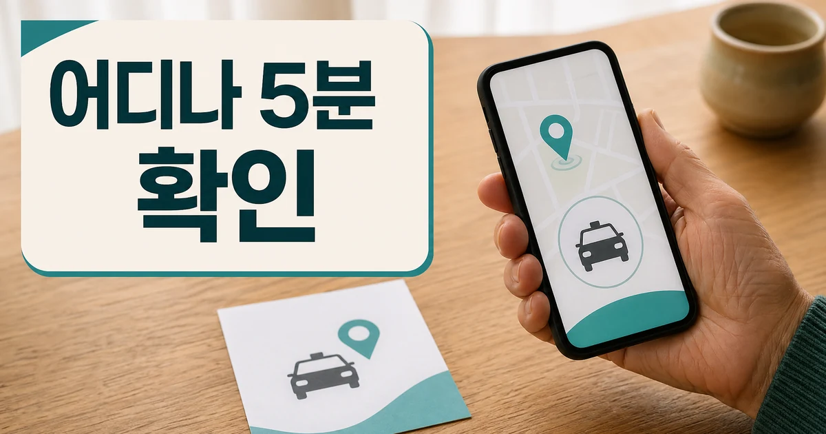 '어디나 5분 클래스' 어르신 택시 앱 사용법 대표 이미지