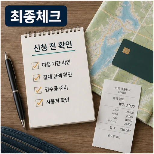 국내여행 환급 신청 전 확인 체크리스트 본문 이미지