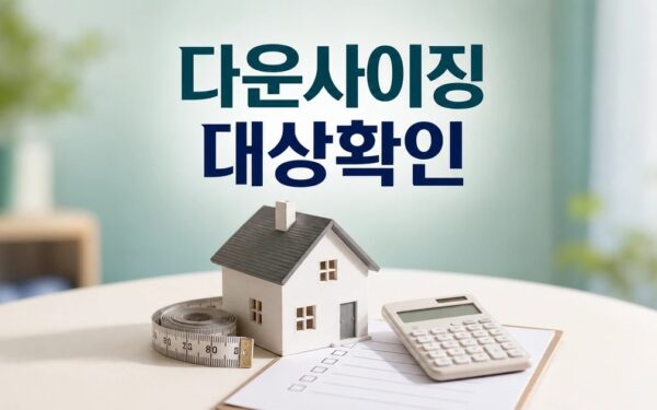 집 줄이는 다운사이징 2026 조건과 비용 계산 방법 총정리