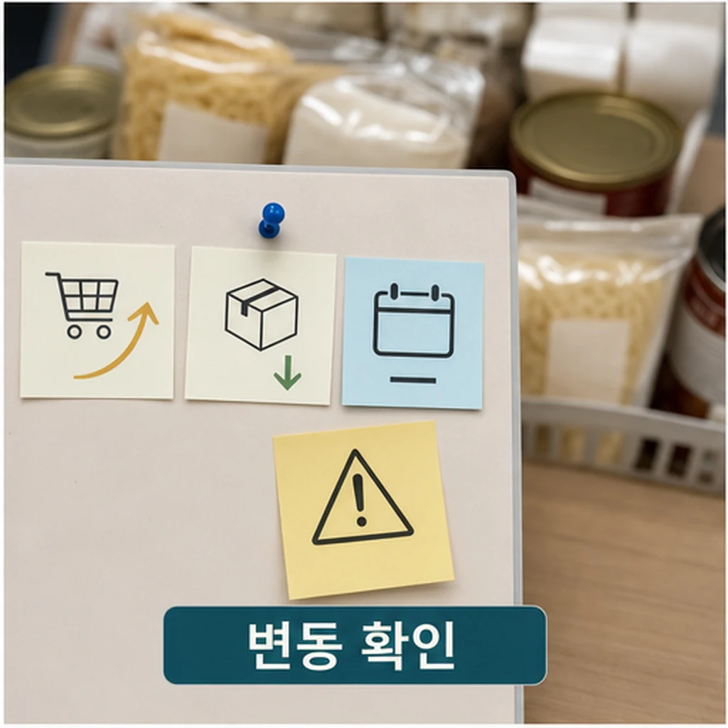 〈32〉풀무원·CJ제일제당 쌍두마차 식품 견인 실무 활용 체크리스트 본문 이미지 3: 변동 확인