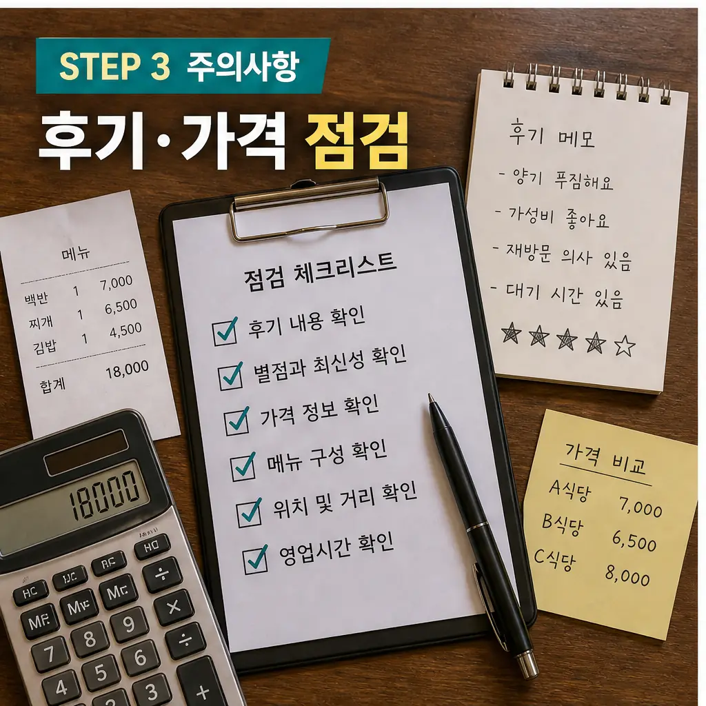 거지맵 식당 후기 가격 점검과 리스크 확인 체크리스트 이미지