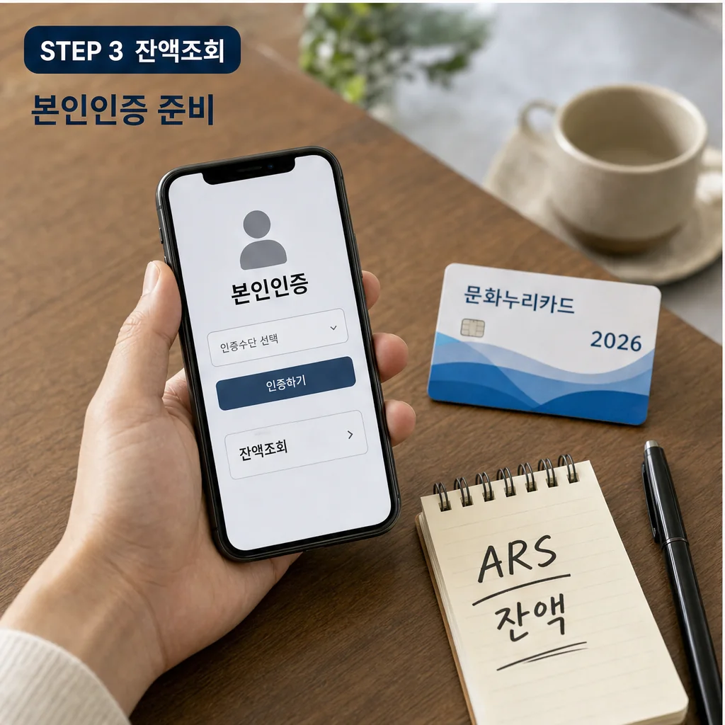 문화누리카드 잔액조회 본인인증 ARS 준비 이미지