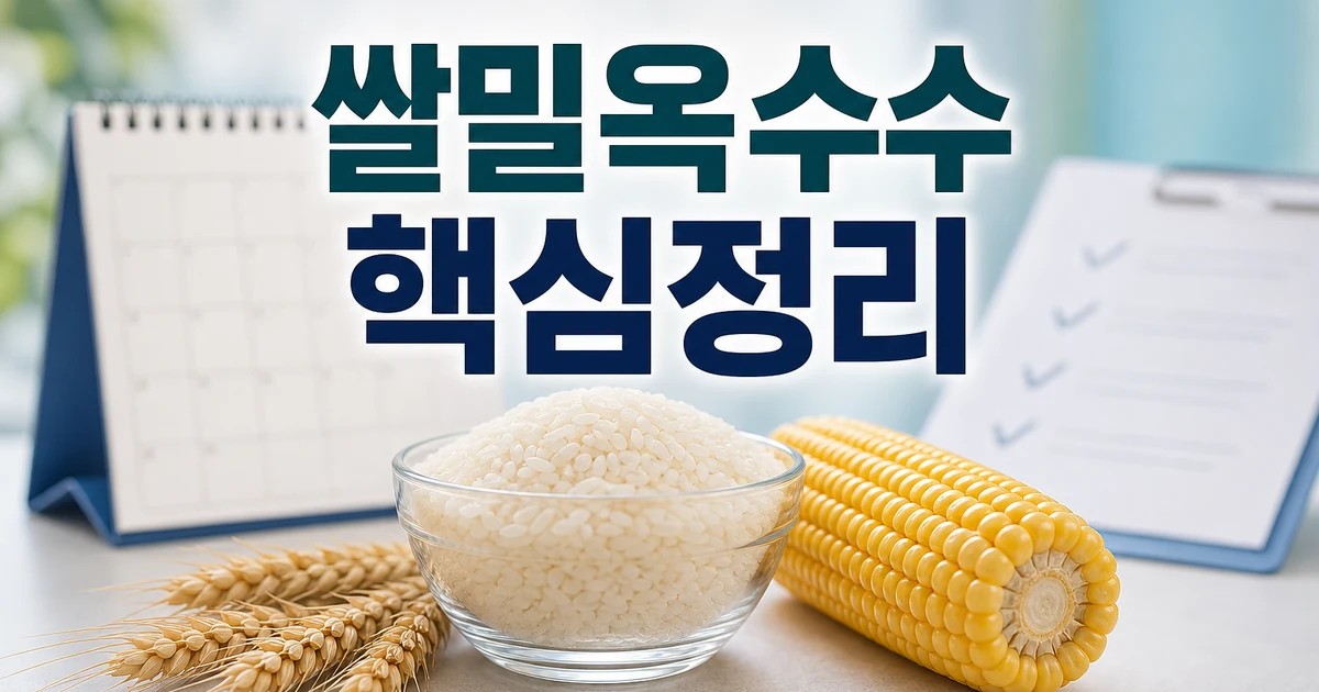 세계 쌀·밀·옥수수 가격 상승 2026 적용일과 확인 방법 총정리 대표 썸네일
