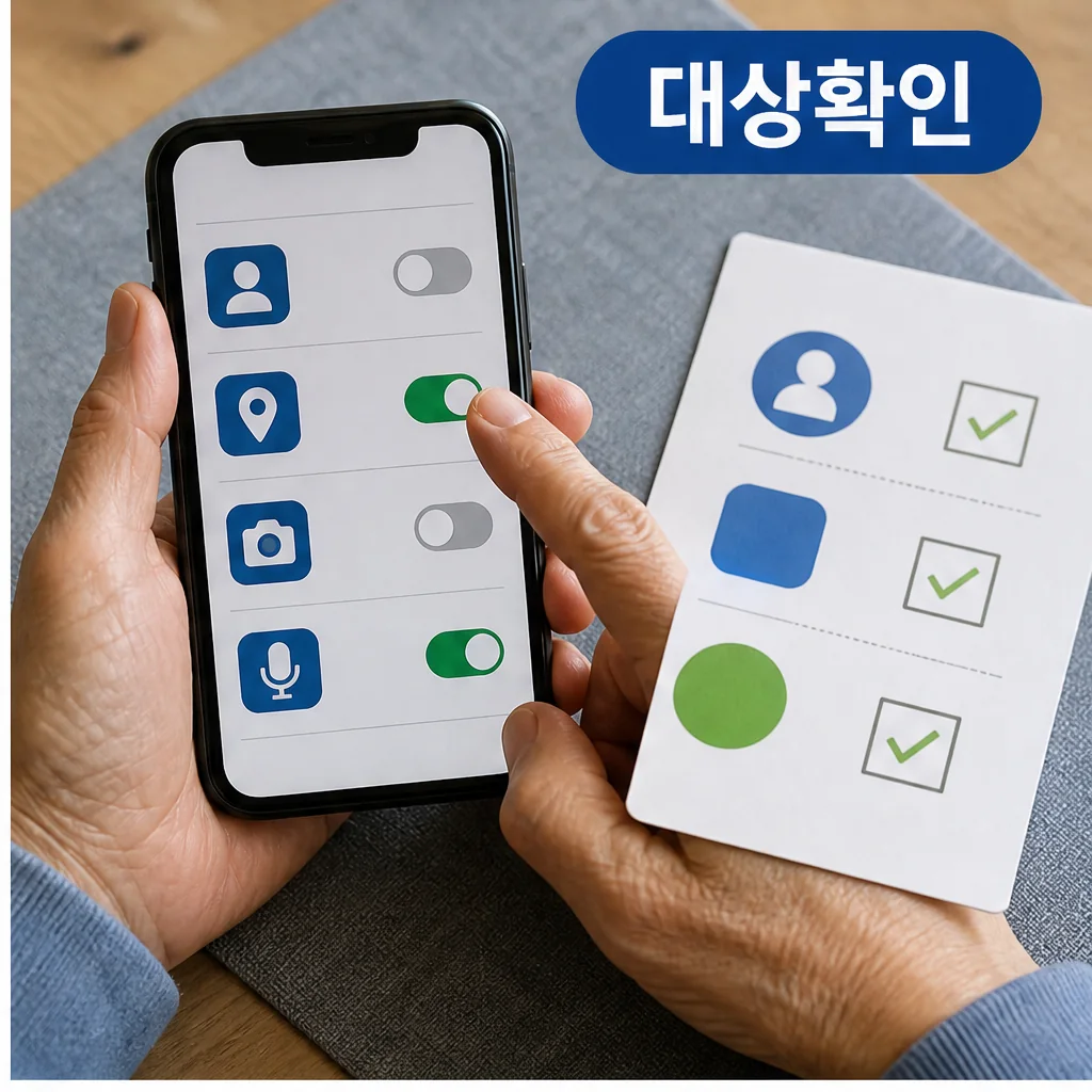 디지털 시니어 스마트폰앱 대상확인과 설정 점검 본문 이미지