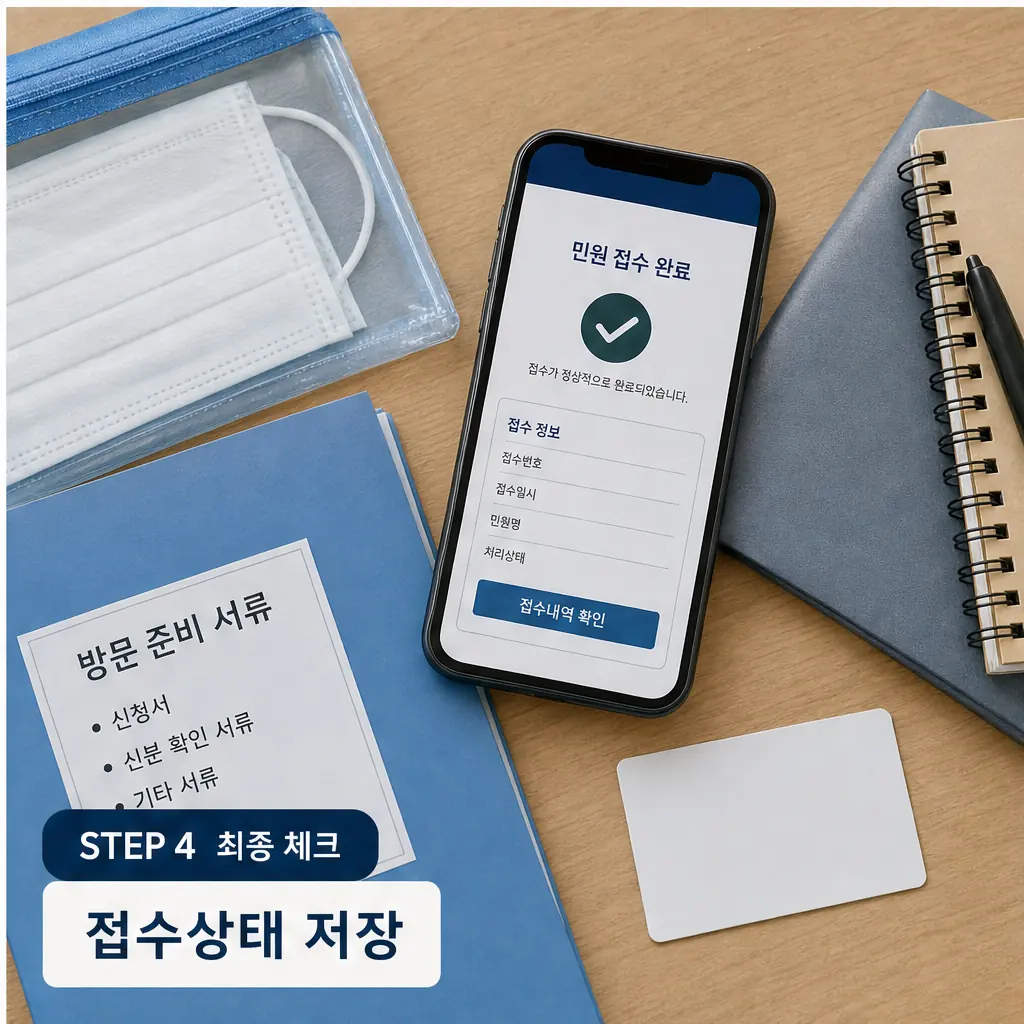 e보건소 온라인 민원 접수상태 저장 최종 체크 이미지