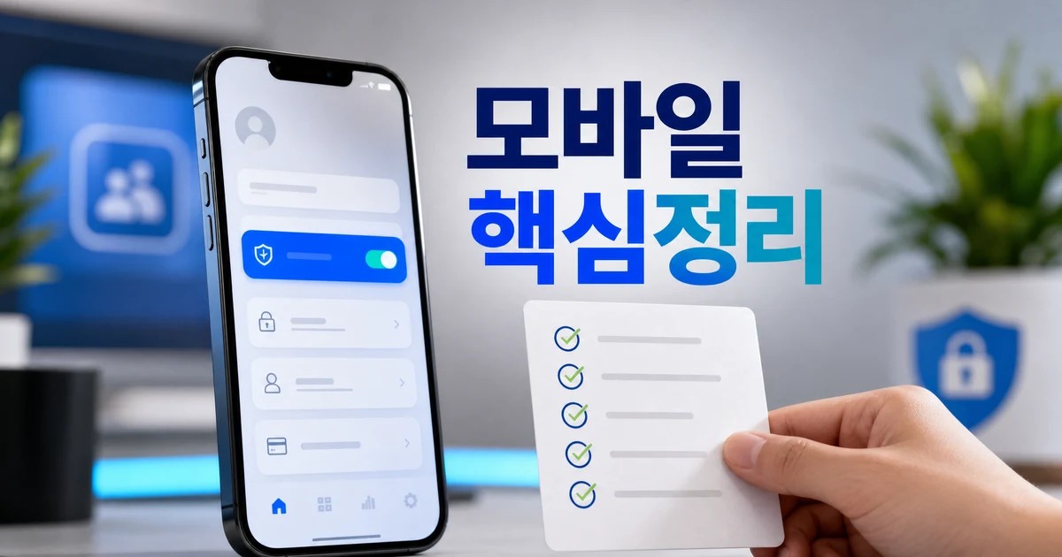 모바일 앱 2026 핵심 변화를 확인하는 스마트폰과 체크리스트 썸네일
