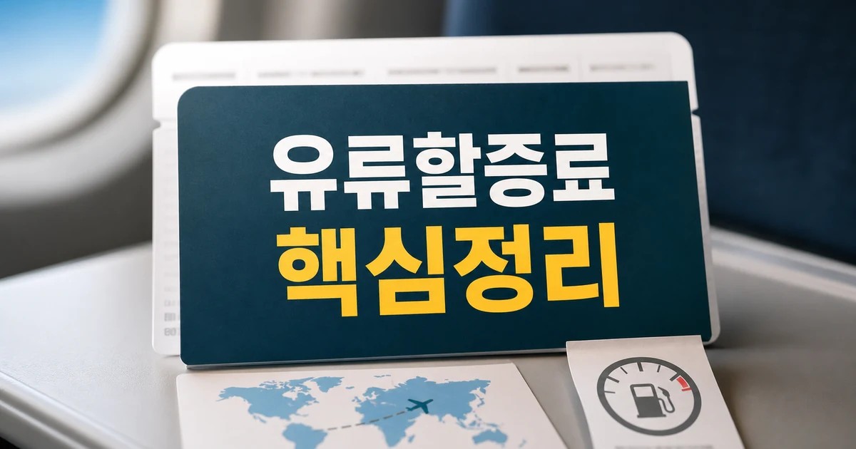 국제선 유류할증료 27→19단계 2026 적용일과 확인 방법 총정리 대표 썸네일