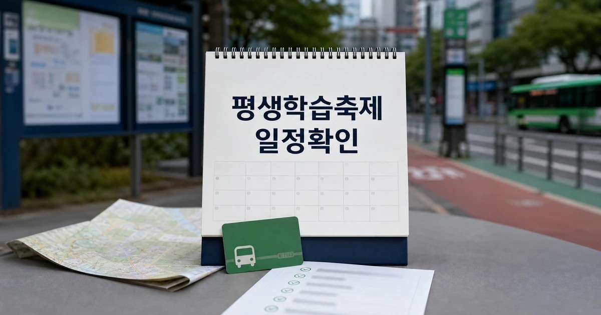 평생학습축제 2026 일정과 교통 확인 방법을 보여주는 지도와 일정 확인 썸네일
