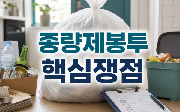 종량제봉투 열어보니 핵심 쟁점과 실제 확인 핵심 정보와 확인 방법 정리