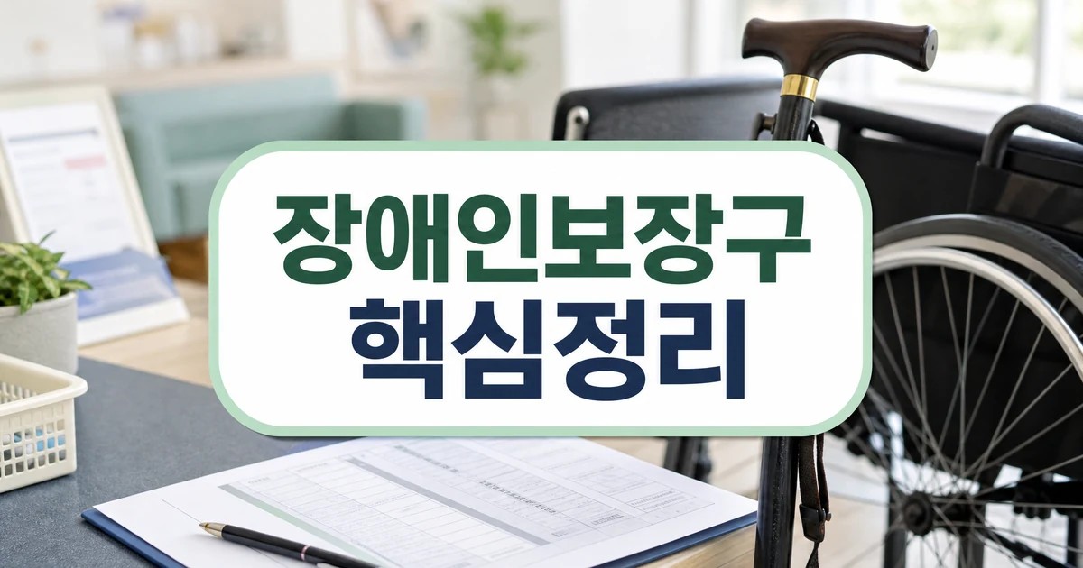 장애인보장구 구입비 환급 확인 핵심정리 대표 이미지