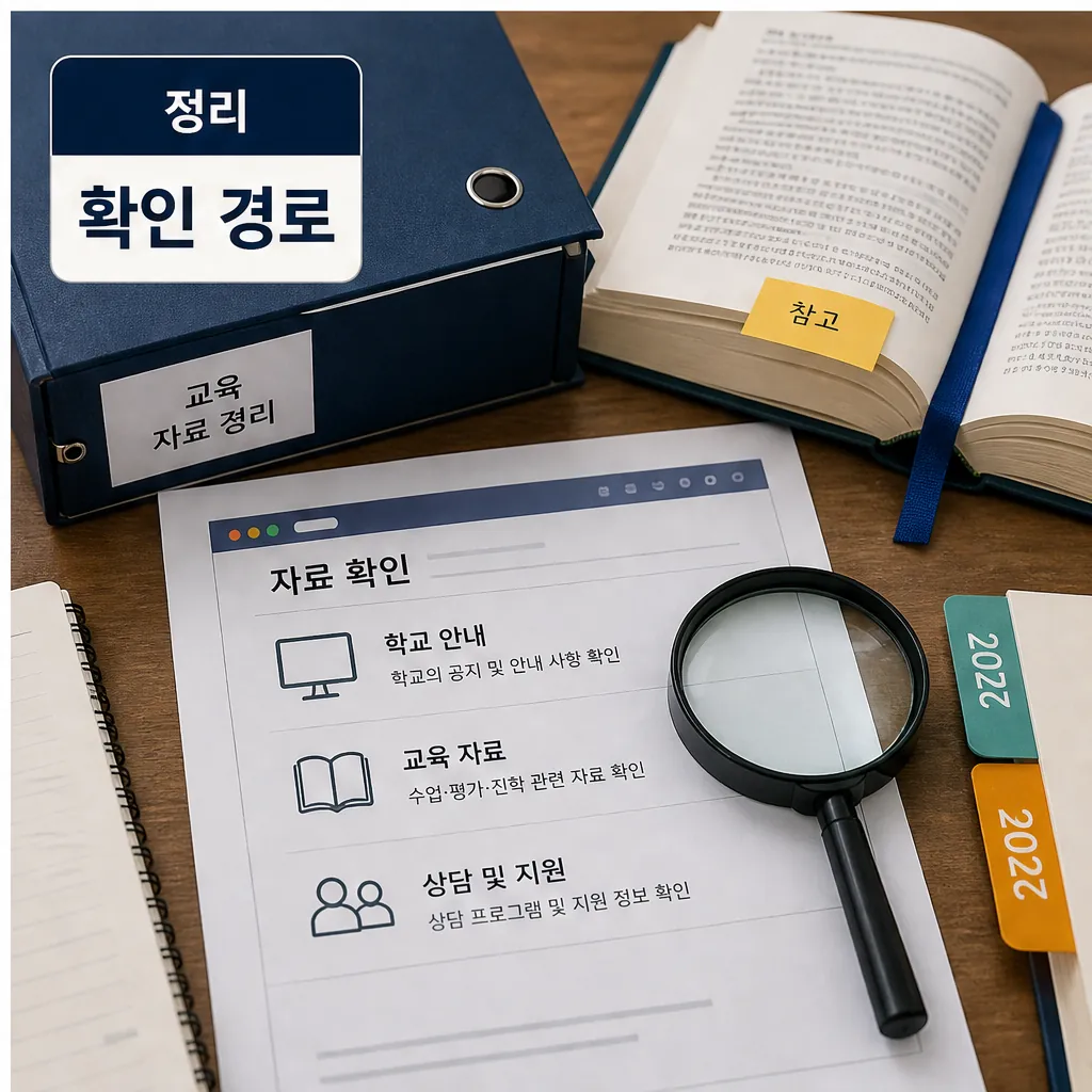 교육 자료 확인 경로를 정리한 본문 이미지