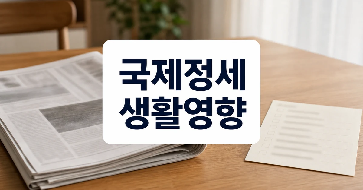 국제정세 생활영향 핵심정리 대표 이미지