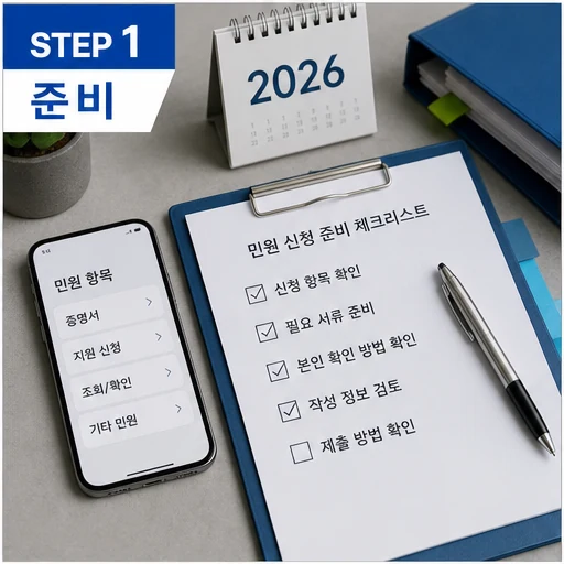 e보건소 온라인 민원 2026 신청 전 준비 체크 이미지