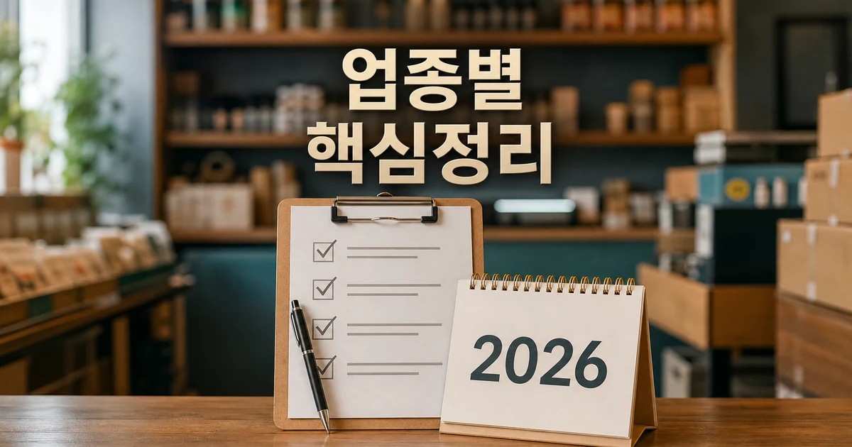 소상공인 업종별 2026 적용일과 확인 방법 총정리 최신 기준 대표 썸네일