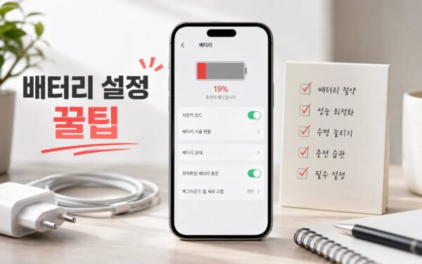 아이폰 배터리 부족하다면? 배터리 설정 꿀팁 5가지 실무 활용 체크리스트