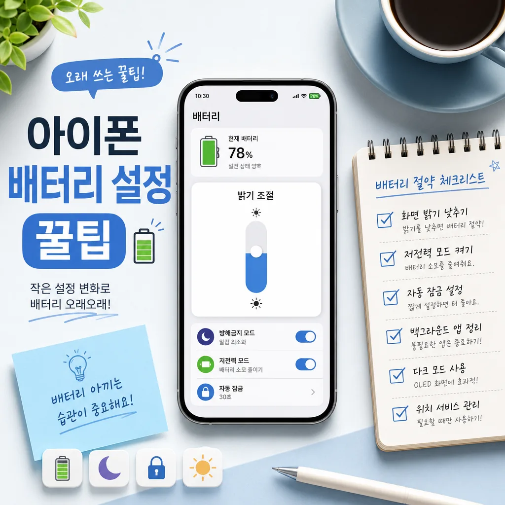 아이폰 배터리 부족하다면? 배터리 설정 꿀팁 5가지 실무 활용 체크리스트 본문 이미지 2