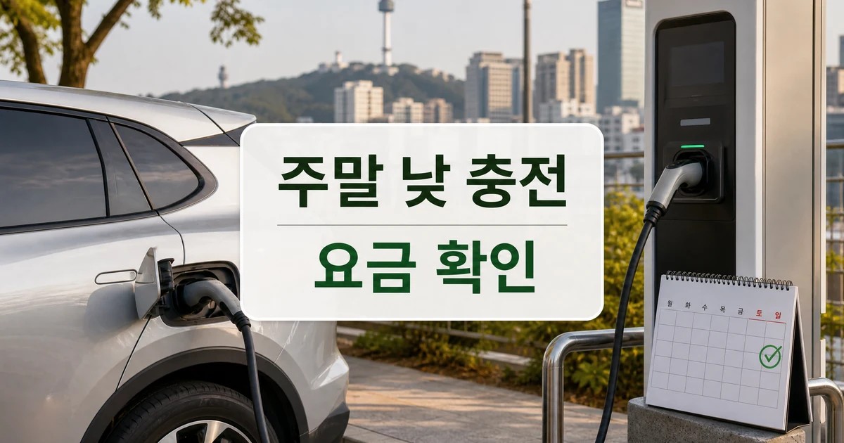 서울시 주말 낮 공용충전기 전기차 요금 확인 썸네일