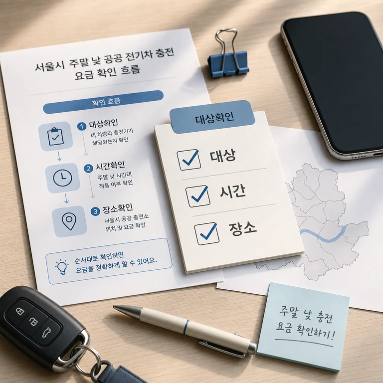 전기차 공용충전기 대상과 공식 확인 경로를 점검하는 체크리스트 이미지
