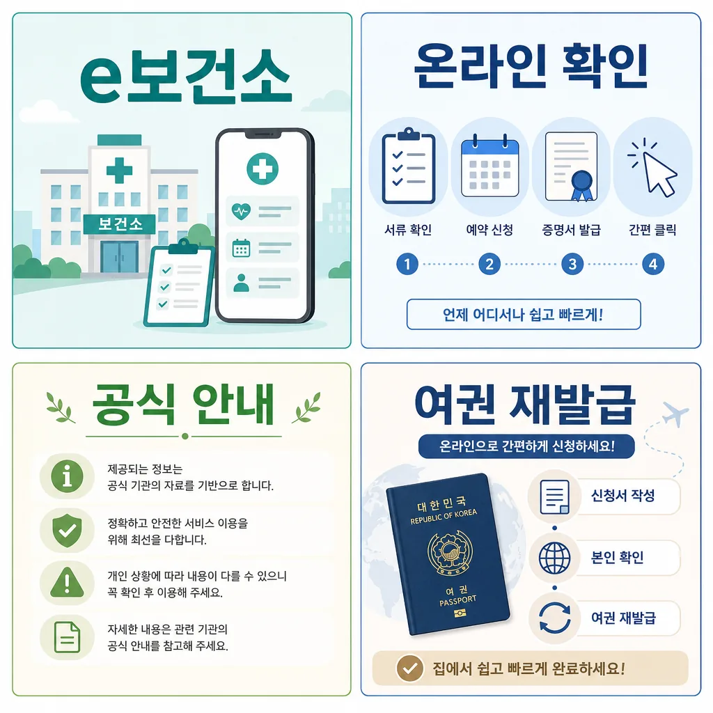 증명·예약·정보 확인 체크리스트 이미지