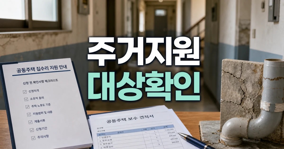 고양시 노후 공동주택 집수리 지원 대상 확인 대표 이미지