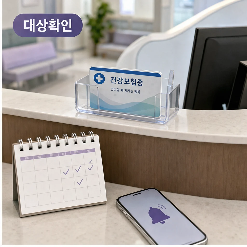 건강보험 카드 배부 대상 확인 순서 이미지