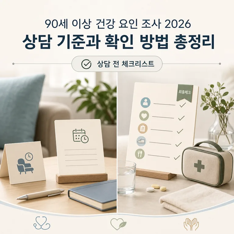 90세 이상 건강 상담 전 체크리스트 이미지