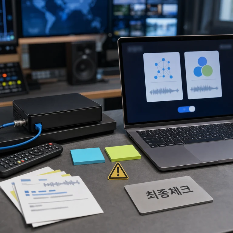 AI 제작 도구 설치 전 체크리스트와 설정 확인 장면 이미지
