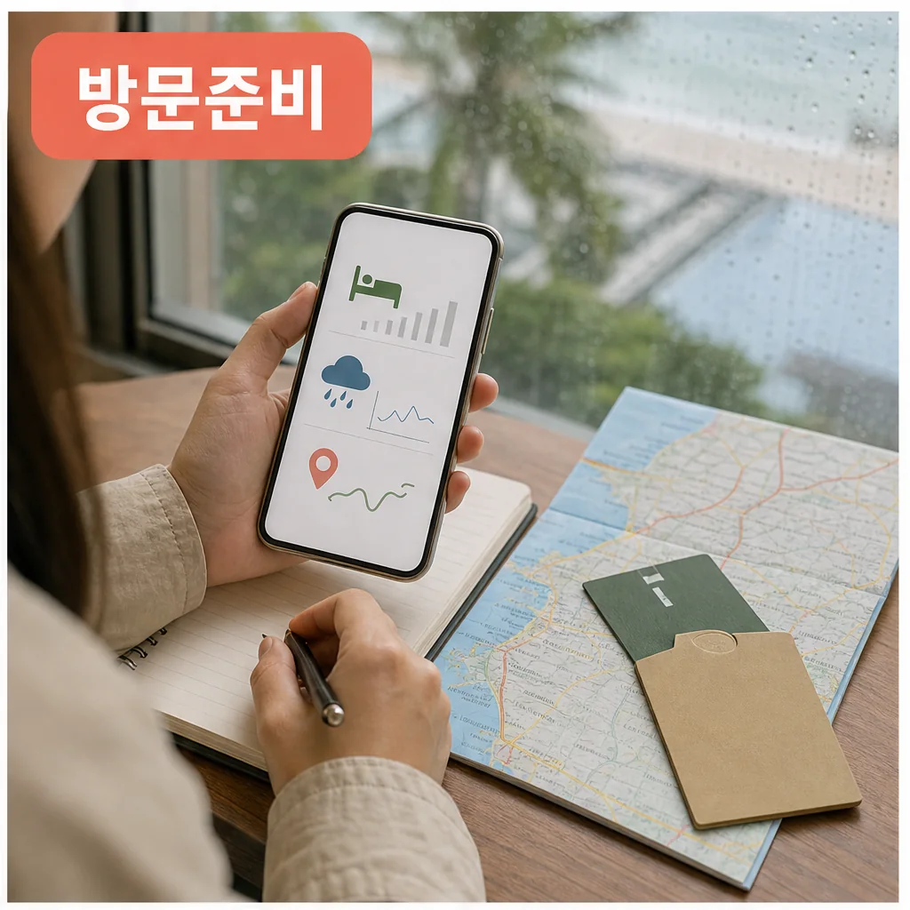 나트랑 우기 방문 준비와 숙소 확인 이미지