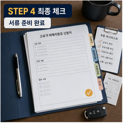 고유가 피해지원금 신청서와 서류 최종 체크 이미지