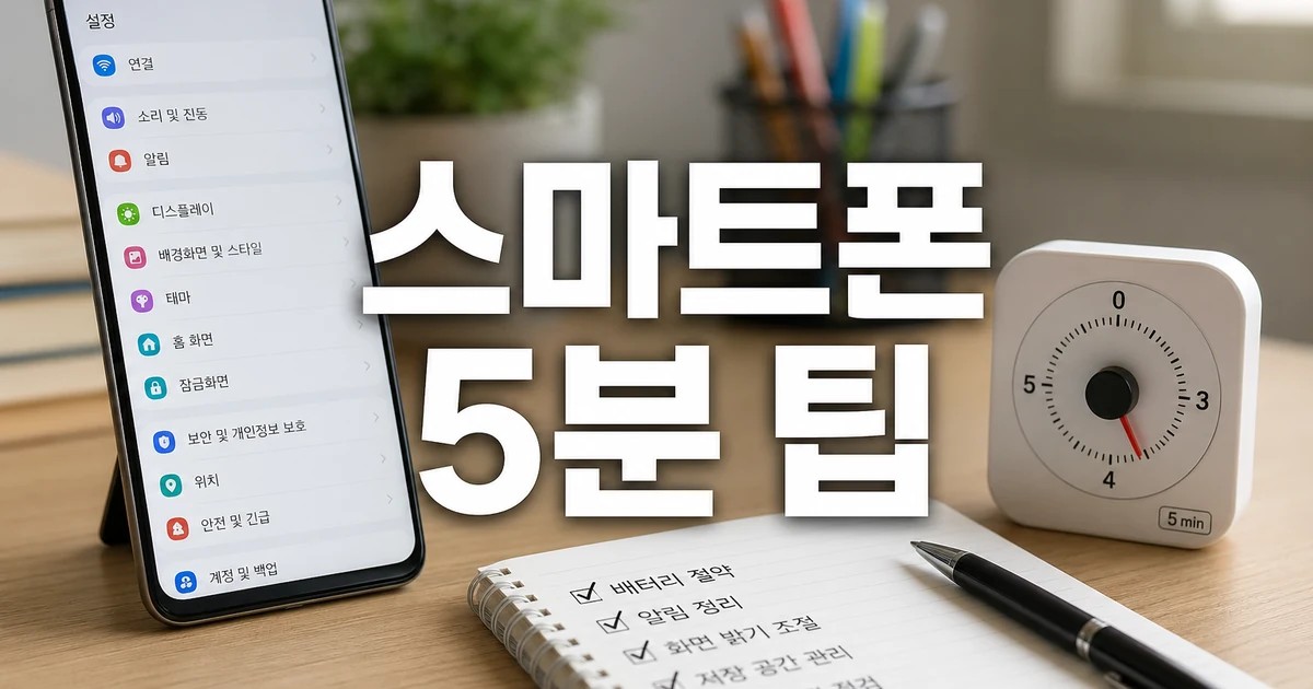 스마트폰 활용 꿀팁! '어디나 5분 클래스'에서 알려드려요 사용법과 활용 팁 대표 이미지