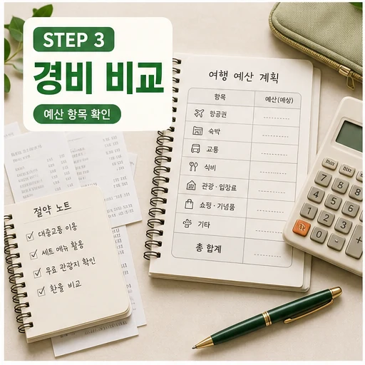 싱가포르 여행 경비 비교와 예산 항목 확인 이미지