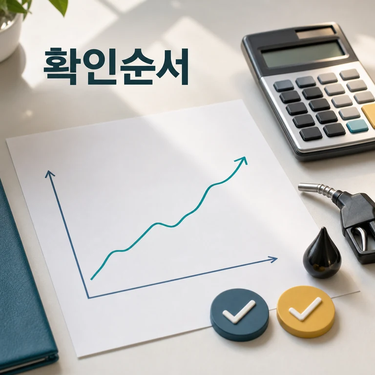 국제유가 상승 영향 확인순서 계산 이미지