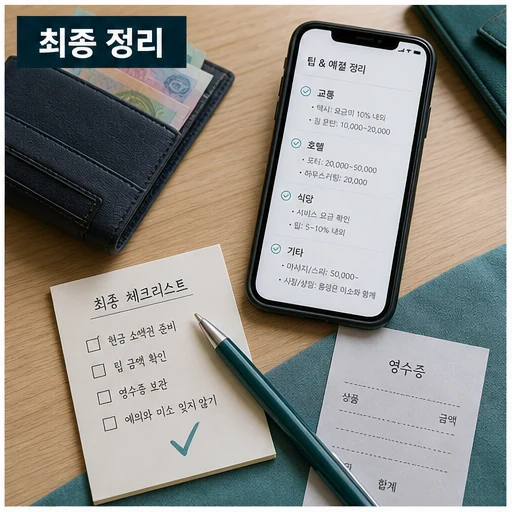 베트남 여행 팁문화 최종 정리 체크리스트 이미지