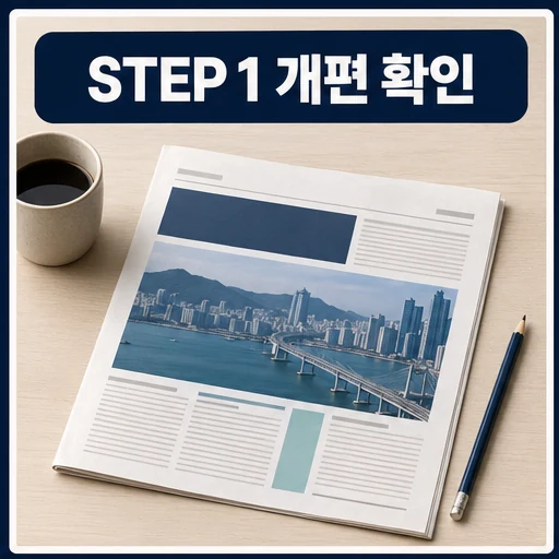 부산시보 개편 여부를 신청 전 확인하는 시민 정보 카드