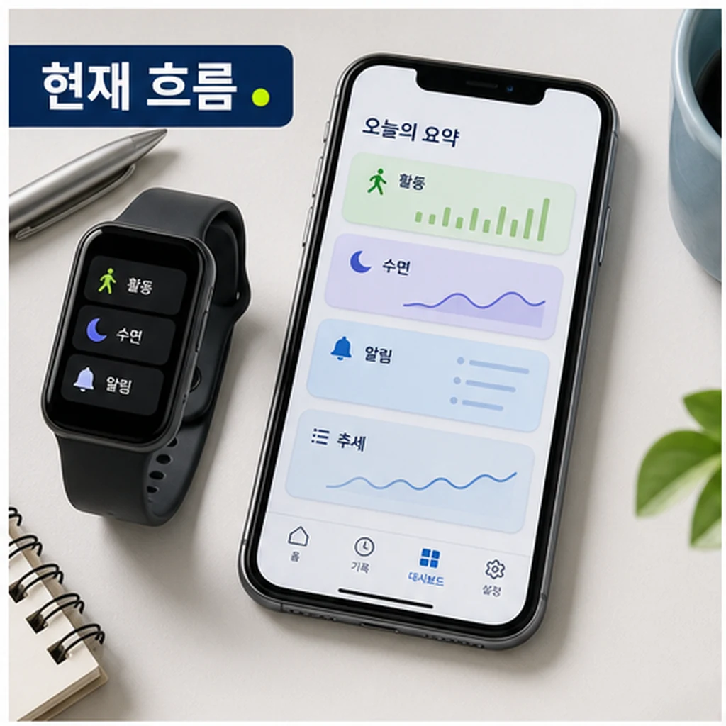 디지털헬스케어 현재 흐름 스마트폰 웨어러블 이미지