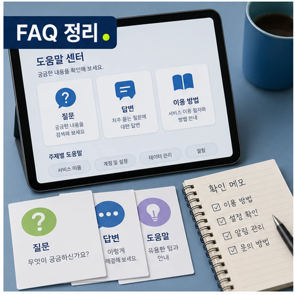 디지털헬스케어 FAQ 정리 도움말 이미지