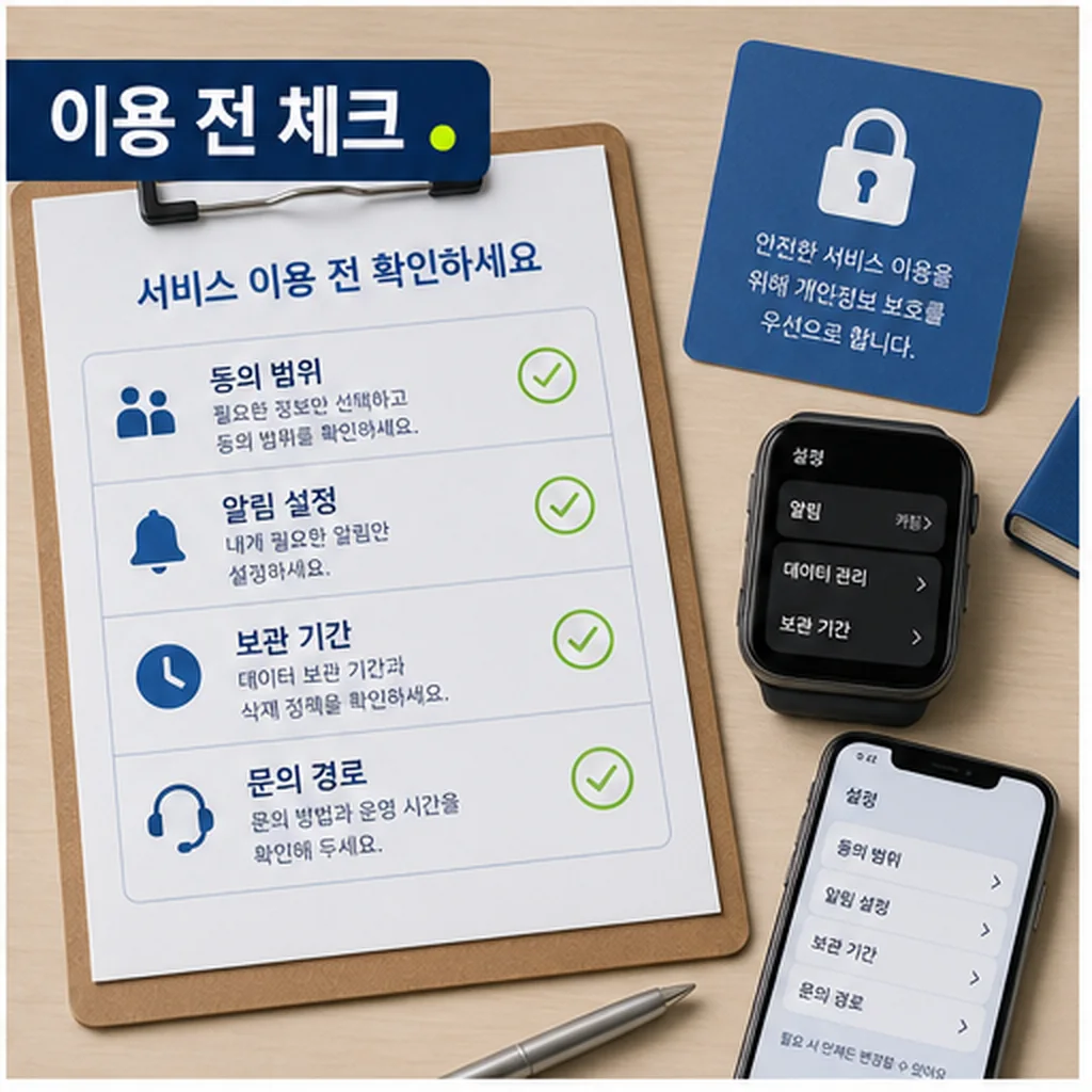 디지털헬스케어 이용 전 체크리스트 이미지
