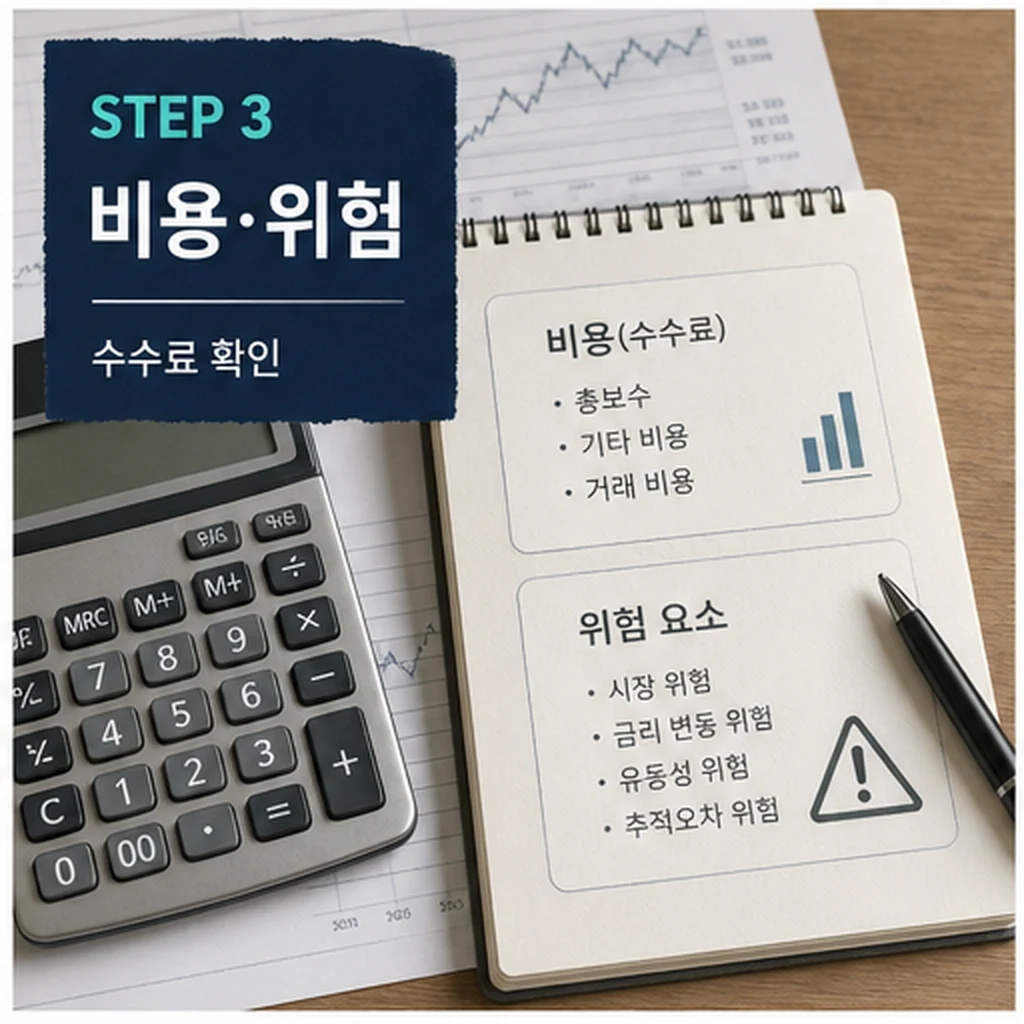 ETF 수수료와 투자 위험 비교 이미지
