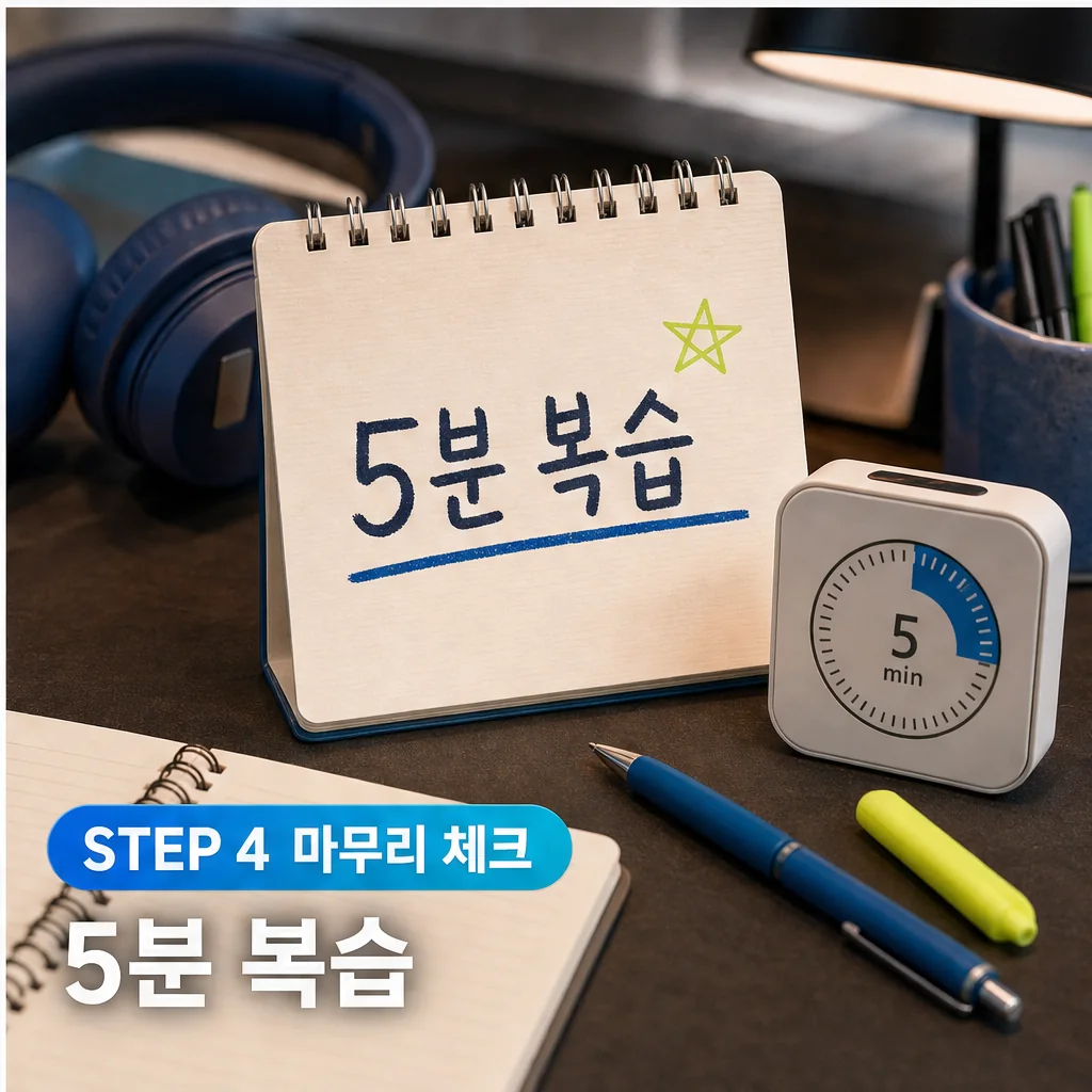 어디나 5분 클래스 5분 복습 체크리스트 이미지