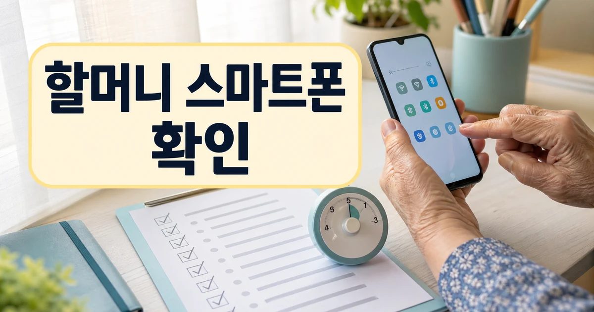 할머니 스마트폰 사용 확인 대표 이미지