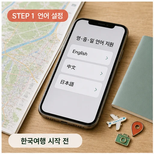 "한국여행 편하게"...네이버 지도, 영·중·일 언어로 지원 주의사항과 확인 포인트 본문 이미지 1 - 언어 설정