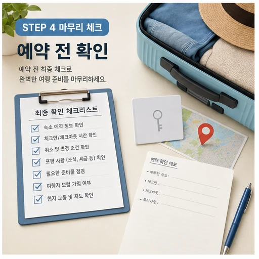 여행 예약 전 최종 확인 체크리스트 이미지