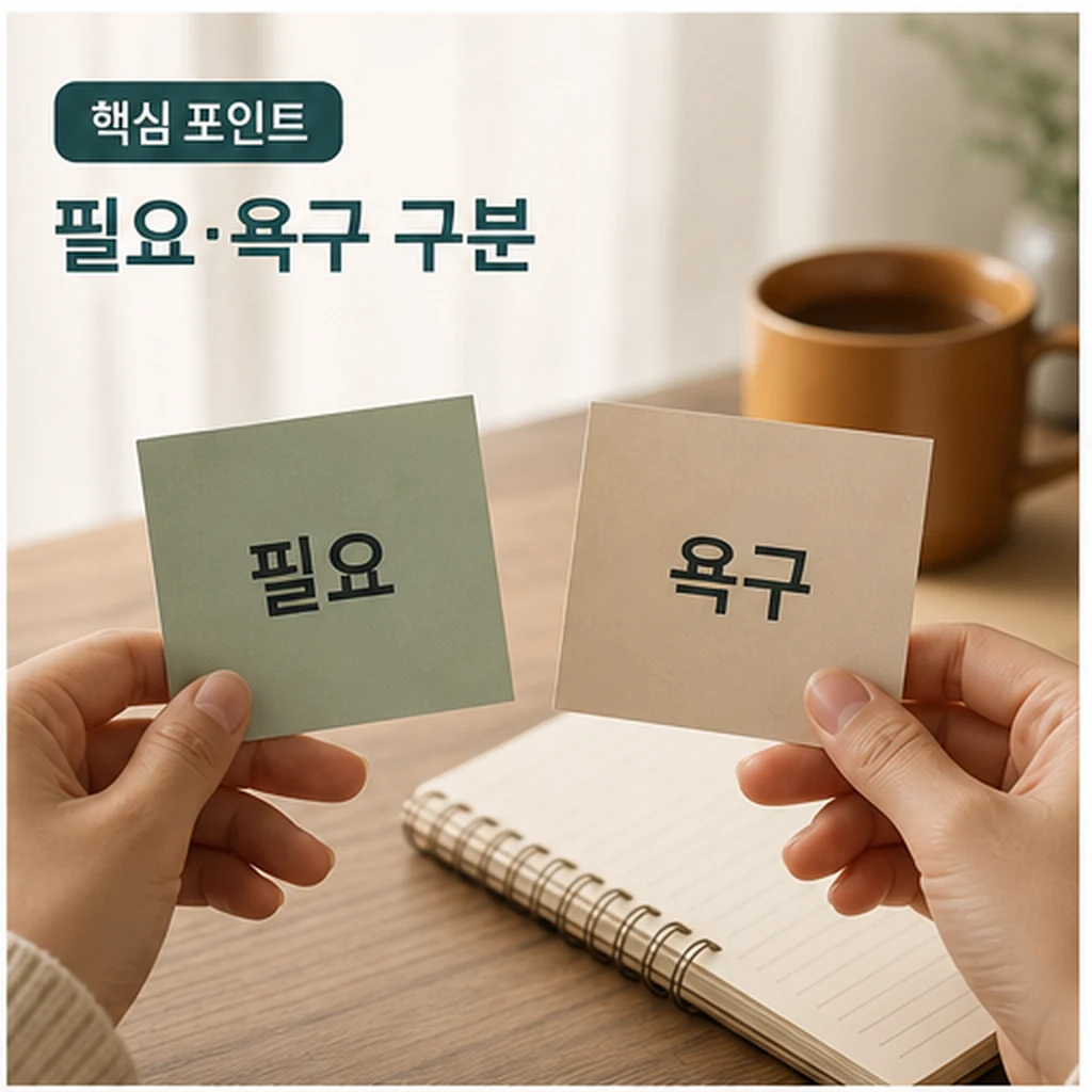“요노(Yo, No)” 시대 “요예스(Yo, Yes)” 되기 초보자를 위한 정리 본문 이미지 2 - 핵심 포인트 필요·욕구 구분