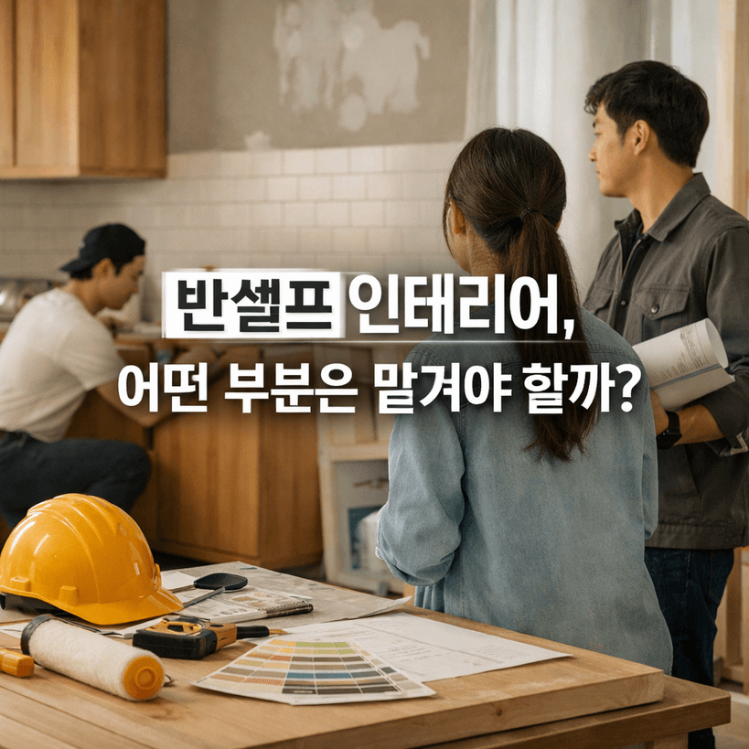 반셀프 인테리어, 전문가에게 맡겨야 할 핵심 포인트 총정리!